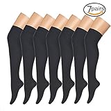 7 pack Compression Socks, Knee high compression socks for Women & Men - Best For Running, Athletic Sports, Crossfit, Flight Travel - Say Goodbye To Your Pain