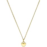 Purelei® Heart Charm Necklace – 18K Gold plated stainless steel jewelry – Waterproof chain with pendant – 20 to 22 inch adjustable length – Fashion jewelry for your individual look