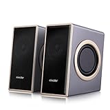 Home Computer Speaker,Mixcder MSH169 USB 2.0 Powered Surround Bass Multimedia Speaker with Enhanced Drivers, Volume Control, 4 Single Diaphragm, 3.5mm Audio Jack for PC, MP3, MP4, Cell Phone, iPad