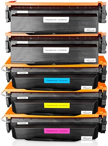OfficeSmartInk Extra High Yield HP 410X 411X 412X 413X (2x Black, Cyan, Yellow, Magenta) Compatible Cartridge for HP LaserJet Pro M452dw, M452nw, M452dn, MFP M477fnw, M477fdn, M477fdw Printers - 5PK