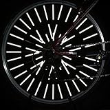 12pcs Bicycle Wheel Spoke Reflector Reflective Mount Clip Tube Warning Strip