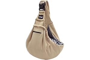 NATUYA Small Dog Carrier Sling Cat Sling,Adjustable Strap Hand Free Pet Puppy for Outdoor Traveling Subway (Apricot)