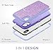 DUEDUE iPhone X Case, iPhone Xs Case, Shockproof Slim Lightweight Glitter Sparkle Bling Soft TPU Bumper Case for iPhone Xs 5.8 inch/iPhone X for Girls Women, Purple/Glitter