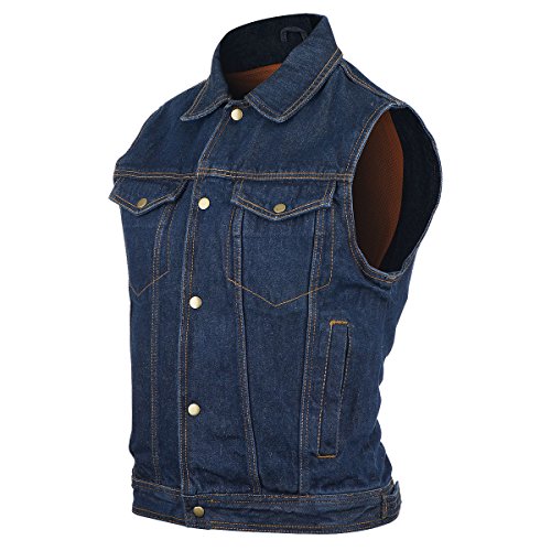 blue denim vest