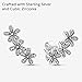 Pandora Jewelry Daisy Flower Stud Cubic Zirconia Earrings in Sterling Silver