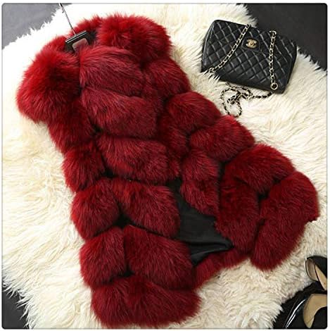 Female Fur Waistcoat Winter Warm Faux Fox Fur Vest Women High-Grade Coat