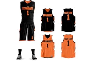 Custom Men Youth Reversible Basketball Jersey Uniform Printed Personalized Name Number Sportswear Big Size