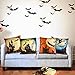 KUUQA 4Pcs Happy Halloween Linen Pillow Case Cover, Decorative Throw Pillow Cover Cushion Case with Spider/Moon/Bat for Halloween Party Favors Supplies(Pillow Inner not Included)