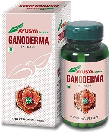 Ayusya Naturals Ganoderma Capsules - Reishi Capsules - 60 Capsules