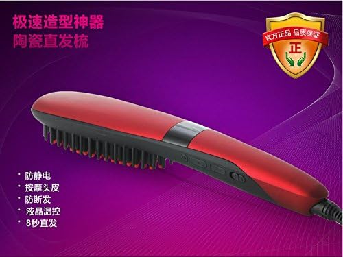 MKBOO Hair Straightener Brush Fast Natural Straight Hair Styling with Anti-Scald Anti-Static Ceramic Anion Hair Care Anti Scald Massage Straightening Irons Detangling Hair Comb