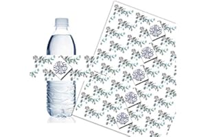 SWYOUN 42PCS Eid Mubarak Water Bottle Sticker Labels Decorations Ramadan Party Supplies(Blue)