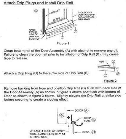 Chrome Framed Shower Door Replacement Drip Rail With Vinyl Sweep 32 Long Shower Door Strip Amazon Com