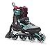 Rollerblade Macroblade 84 ABT Women's Adult Fitness Inline Skate, Emerald Green and Cherry, Performance Inline Skates