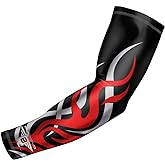Bucwild Sports Flame Fire Compression Arm Sleeve for Women & Men | Durable, Snug Fit for Long-Lasting Shape Retention