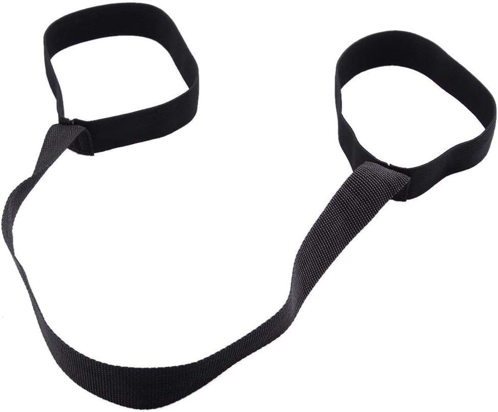 DPWOUM Black Adjustable Yoga Mat Strap for Sport and Shoulder, Elastic Carrying Belt, Medium, Polyester, Other Gemstones, Yoga