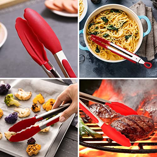 Kitchen Tongs with Silicone Tips 17.5IN Stainless Steel Air Fryer