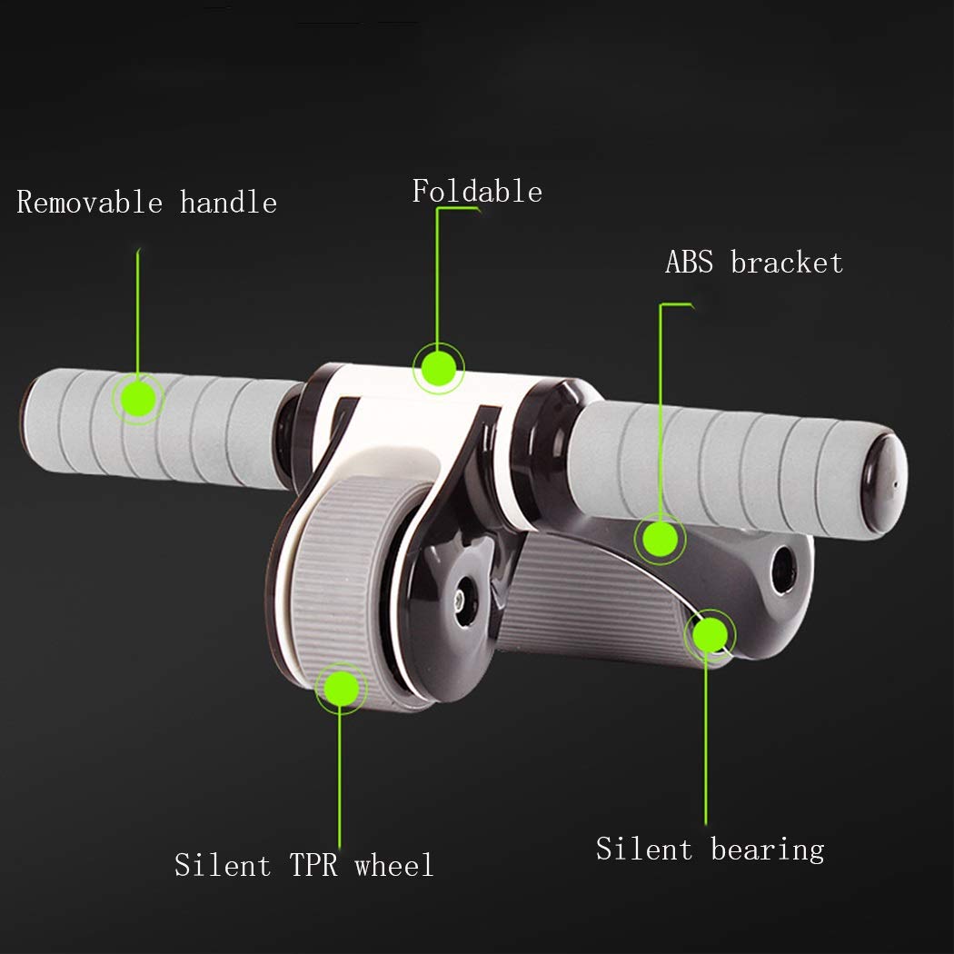 HONGNA Ruota del Muscolo Addominale Rimovibile Pieghevole Ruota TPR Esercizio Addominale Attrezzature per Il Fitness Casa Addome Fitness Ruota Macchine per addominali Potenziamento muscolare