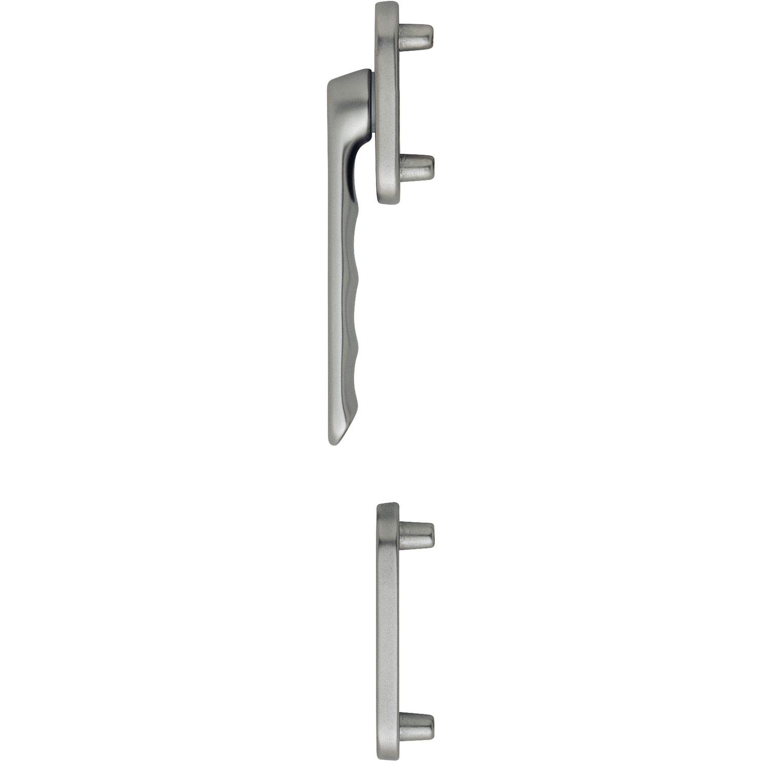 HOPPE LIÈGE Balcony Door Handle Half Fitting Flat Exterior Stainless Steel Effect