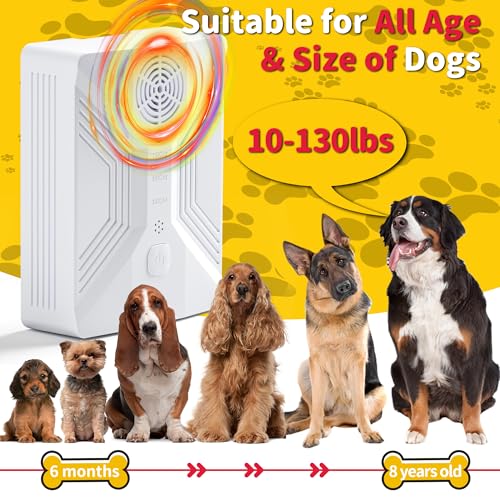 Anti Barking Device for Dogs, Rechargeable Ultrasonic Dog Barking Deterrent Devices with 3 Modes, 50Ft Waterproof Barking Dog Deterrent Bark Box for Outdoor & Indoor, Safe Barking Silencer for Dogs