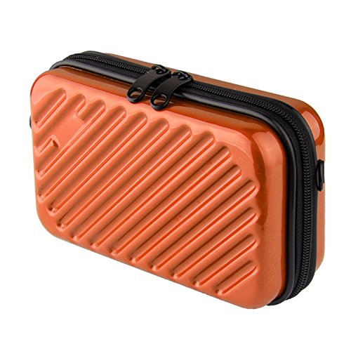 Hltd 2.5" HDD Hard Drive Bag Travel Storage Carrying Case Bag Pouch for Electronic Computer Cell Phone iPad Accessories USB Cables Power Banks Hard Disk (Orange) - Thumbnail 5