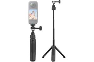 NEOSOU Mini 360 Tripod Stand for GoPro Insta360 (Extendable at 40cm/15.75 Inch), Pocket Size Selfie Stick Extension Rod for G