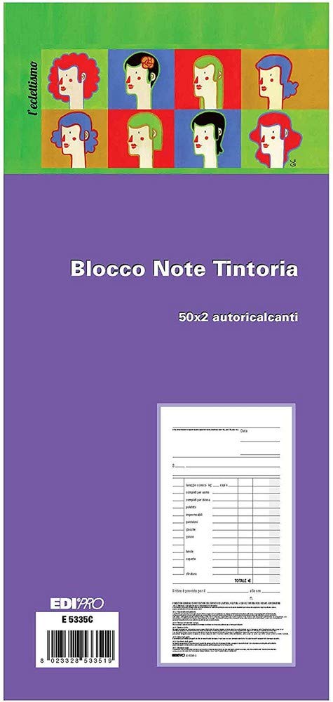 Edipro E5335C Tintory Note Pad 50 x 2 Self-alculating F.to 22 x 9.9