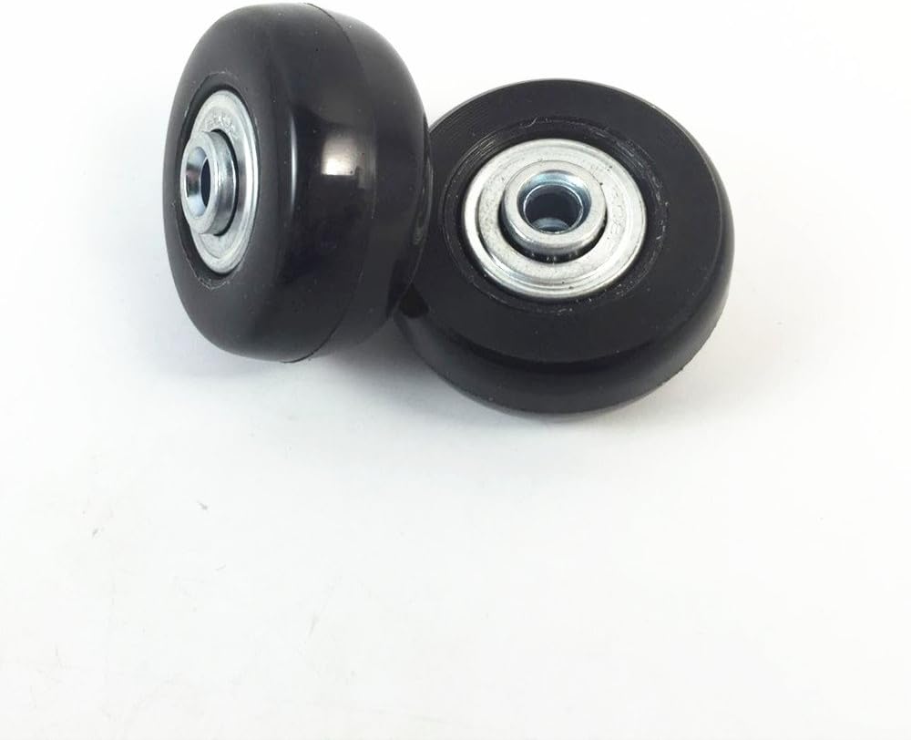 2 Set Luggage Suitcase Replacement Wheels Axles and Wrench Repair Set OD 43mm, Black - Image 4