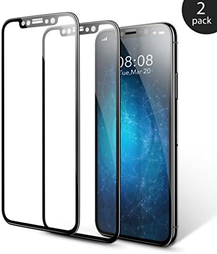 iPhone X Screen Protector Black Edge, Vontox (2 Packs) iPhone X Tempered Glass Screen Protectors 5.8 inch 3D Touch for Apple iPhoneX 2017