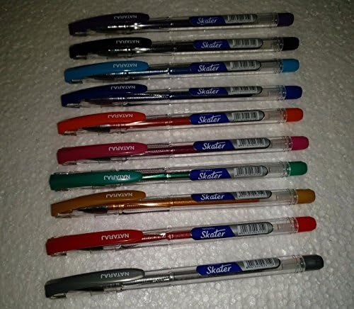 Nataraj Skater Colouring Sparkle Gel Pens - pack of 10