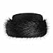 Futrzane Classic Trim Hat - Faux Fur Trimmed Hats for Women - Classy Fleece Cap (S, Black - Black Classic)