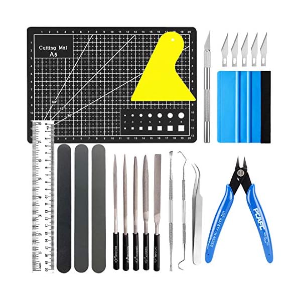 X SIM FITNESSX 22 StÃ¼ck DIY Bastelwerkzeug Basic Tools Werkzeuge Kraft Handwerk Set Feilen Werkzeuge Set fÃ¼r Auto Modellbau DIY Reparatur Fix Kit Specksteine Gundam Modell Werkzeuge
