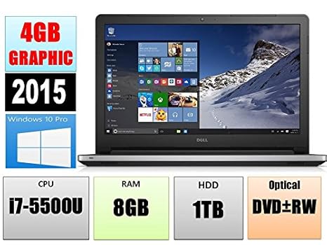 Buy Dell Inspiron 5558 5thgen Corei7 8gb Ram 1tb 4gb Graphics Windows 8 1 Laptop White Online At Low Prices In India Amazon In
