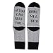 Fuzzy Socks L&ZZ Unisex Funny Saying Knitting Word Combed Cotton Crew Coffee Socks for Men Women