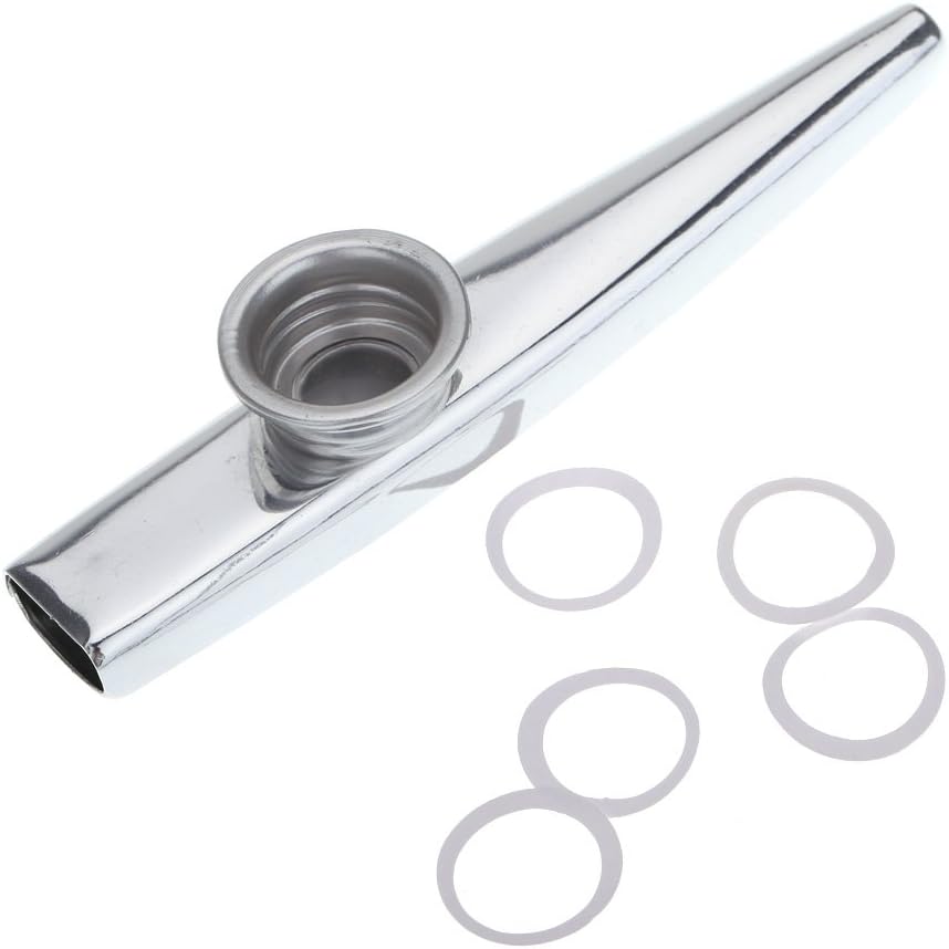 RavTech(TM)Metal Kazoo Guitar Accompaniment Mouth Flute Gold and Silver Color