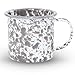 Crow Canyon Home Enamelware Mug, 12 Ounce, Grey/White Splatter (Single)