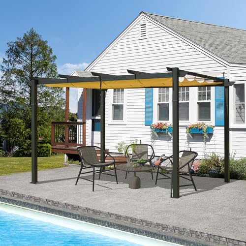 Domi Outdoor Living 9x13 Retractable Pergola Review: Wall-Mounted Aluminum Patio Cover with Beige Canopy image 17