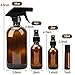 Glass Spray Bottle Set, Wedama Amber 6 10 ml Essential Oil Roller Bottles Kits with 10 Empty Glass Spray Bottle (16/4/2oz) & Accessories for Aromatherapy Facial hydration Watering Flowers Hair Care