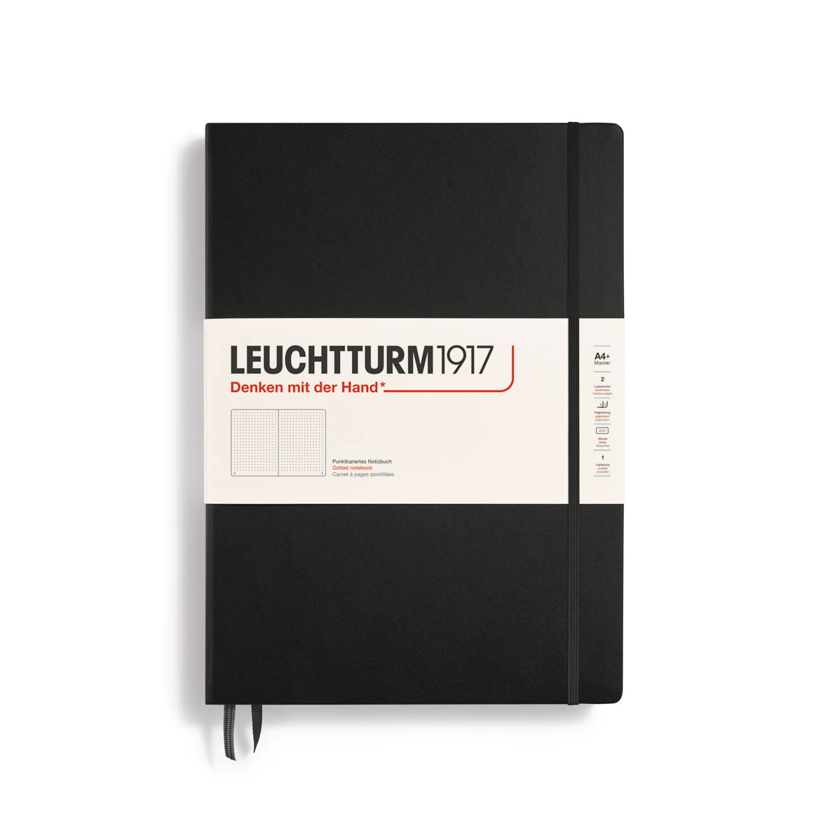 Leuchtturm 225mm x 315mm A4 Plus Master Dots Notebook - Black