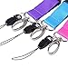 Wisdompro Office Lanyard, 3 Pack 23 inch Quick Release Neck Strap Lanyard with Detachable Buckle, String Loop for Keys, ID Badges, Card Holder, USB Flash Drives, Phones - Purple, Hot Pink, Light Blue