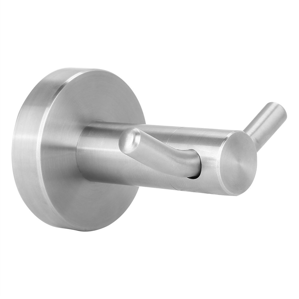 Stainless Steel Bathroom Door Towel Hanger Holder Clothes Coat Hat Hooks Wall Mount Rail Robe Bath Kitchen Modern Hotel Hardware Utensil Utility Hook Garment Rack Hanger Rail Holder