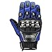 ILM Alloy Steel Bicycle Motorcycle Motorbike Powersports Racing Gloves Touchscreen (L, Blue) Model 10C