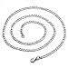 Zysta Stainless Steel 3mm Wide Thick 24 inches Figaro Chain Men Women Necklace Replacement Link Cable Rope Lobster Clasp for Dog Tags Pendants Charms