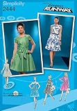 Simplicity Project Runway Pattern 2444 Misses Dress with Collar and Sleeve Variations Sizes 4-6-8-10-12