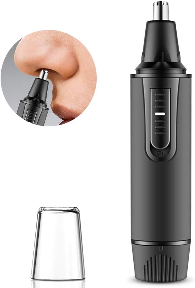 Nose Hair Trimmer, Professional Painless Ear Nose Hair Trimmer for Men with IPX7 Waterproof Dual-Edged Blades for Easy Cleaning