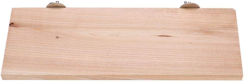 Ichiias Hamster Platform Rectangle Natural Wood Pet Chinchilla Chipmunk Cage Chew Toy Stand Pedal Board