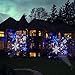 Christmas Projector Lights LED White Blue Rotating Snowflake Snowstorm Light Projector with Snowfall for Halloween Birthday Wedding Theme Party Garden Home Winter Outdoor Indoor Decor