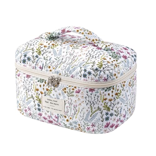 Uekeboag Large Travel Quilted Makeup Bag