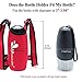 VIVAGLORY Neoprene Water Bottle Sling, Water Bottle Holder for Walking & Running, Carrier with Adjustable Shoulder Strap, Crossbody & Over The Shoulder for Waterbottle, L, Red