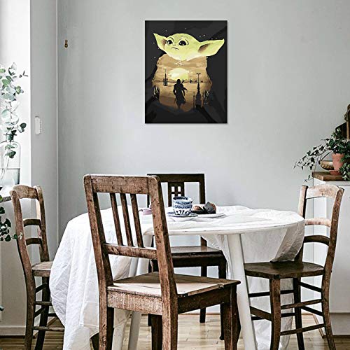 Twenst Baby Yo_da Malen nach Zahlen für Erwachsene Star Wars Das Kind DIY Malen nach Zahlen Kits für Wohnzimmer… – Bild 2