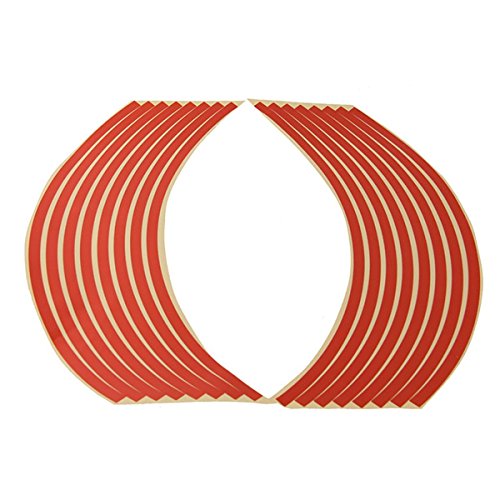 Possbay Motorcycle Car Reflective Tape Stickers Decal Wheel Tire Rim Stripe for 17"-19" 10"-12"